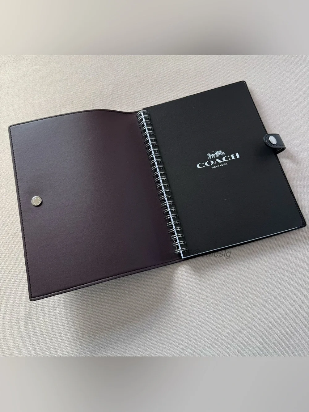 NWT Coach Heart Bolt Print Notebook w/ Insert & Planner Black/Red CW543
